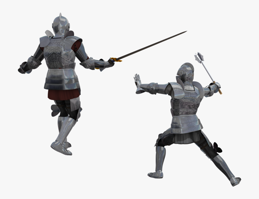 Transparent Fighting Png - Png Knight Medieval Fight, Png Download, Free Download