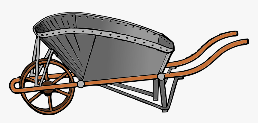 Coal Barrow Clip Arts - Garden Cart Wagon Clipart, HD Png Download, Free Download