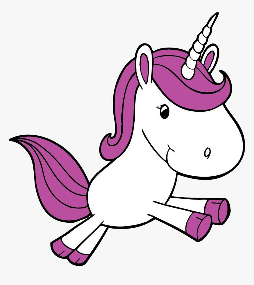 Cute Unicorn Sticker 3615 P - Cartoon Unicorns, HD Png Download, Free Download