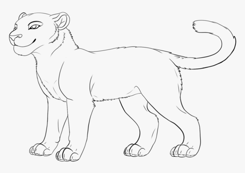 Lioness Coloring Pages Download And Print For Free - Line Art, HD Png Download, Free Download