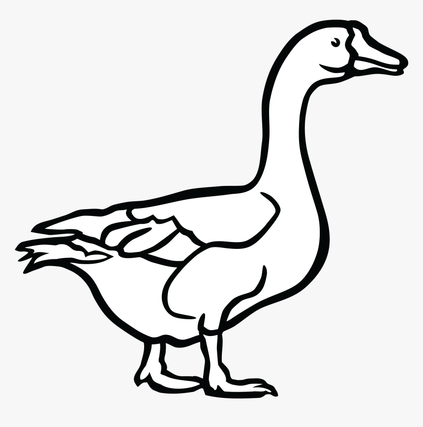 28 Collection Of Duck Clipart Black And White Png - Goose Black And White Clip Art, Transparent Png, Free Download
