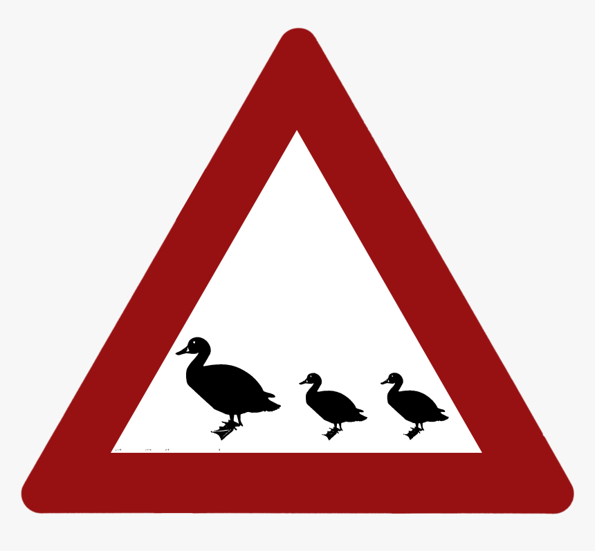 Ducks Crossing The Road Sign - Dopravní Značka Zpomalovací Práh, HD Png Download, Free Download