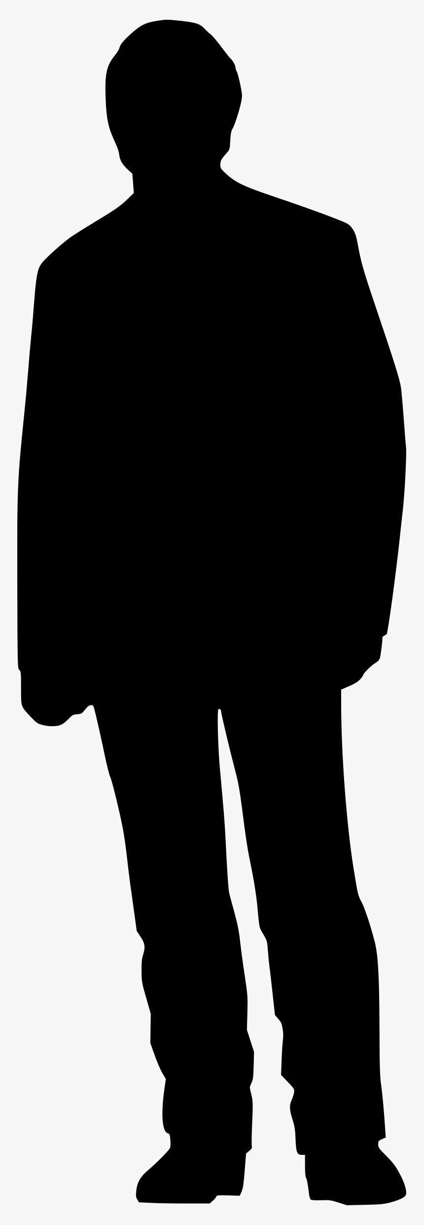 Silhouette Man Head At - Standing Silhouette Of Person, HD Png Download, Free Download