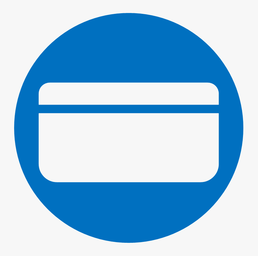 Vector Icon Of A Credit Card - Credit Card Icon Blue Round, HD Png Download, Free Download