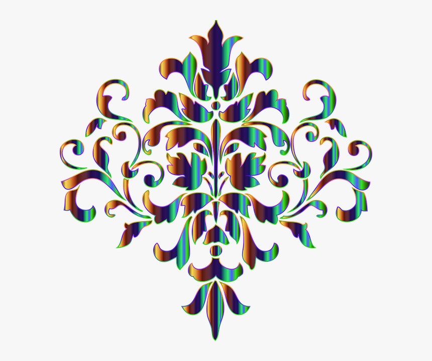 Damask, Decorative, Ornamental, Vintage, Classic - Damask Png, Transparent Png, Free Download