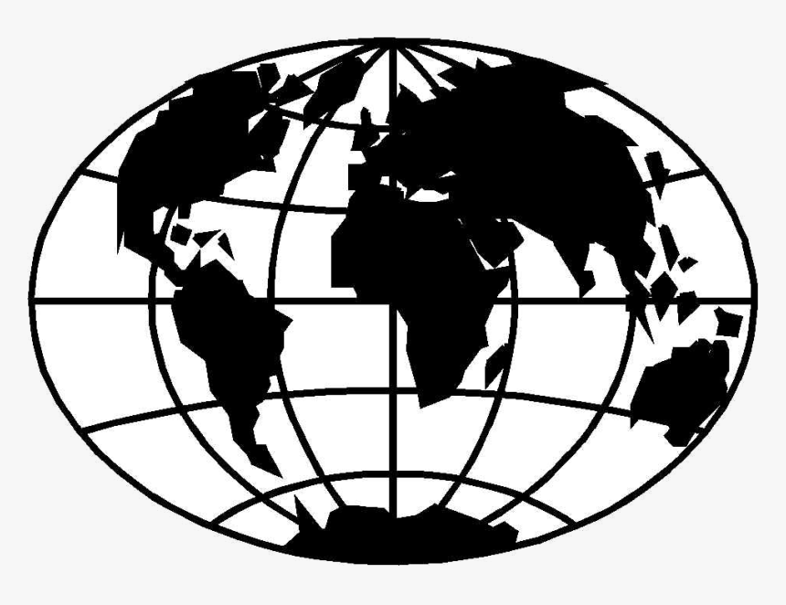 Globe Black And White World Clipart Clipartfox Transparent - Globe Clipart Black And White, HD Png Download, Free Download