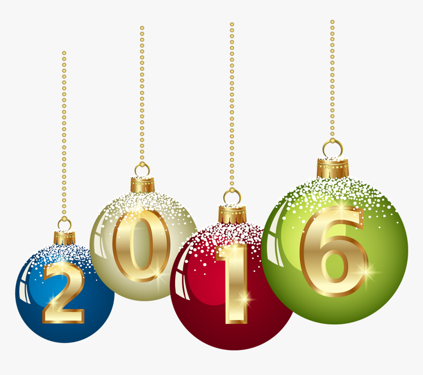 Transparent Happy New Year 2016 Png - Christmas 2016 Clip Art, Png Download, Free Download