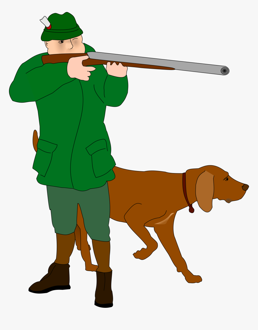 Hunter, Rifleman, Fighter, Huntsman, Dog, Hunt, Hunting - Hunter Clipart, HD Png Download, Free Download