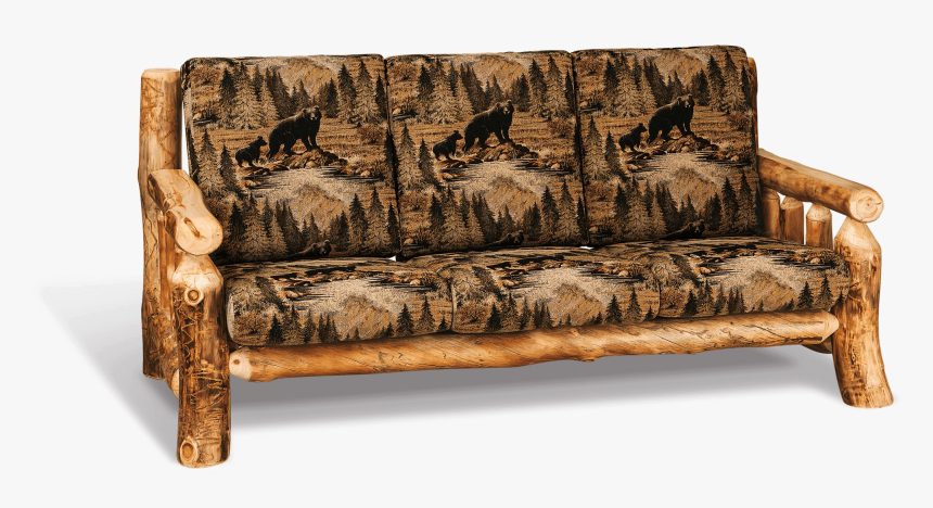 Sofa Living Room Log Furniture In - Rustic Pine Log Sofa Chair, HD Png Download, Free Download