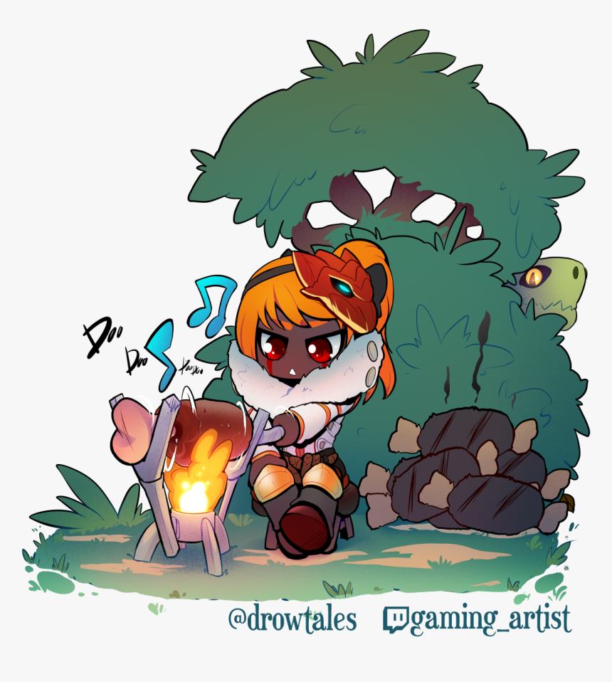 Bbq Spit Woes - Monster Hunter Cooking Fan Art, HD Png Download, Free Download