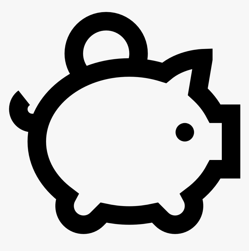 Cartoon Picture Of A Piggy Bank - Pig Money Box Icon, HD Png Download, Free Download