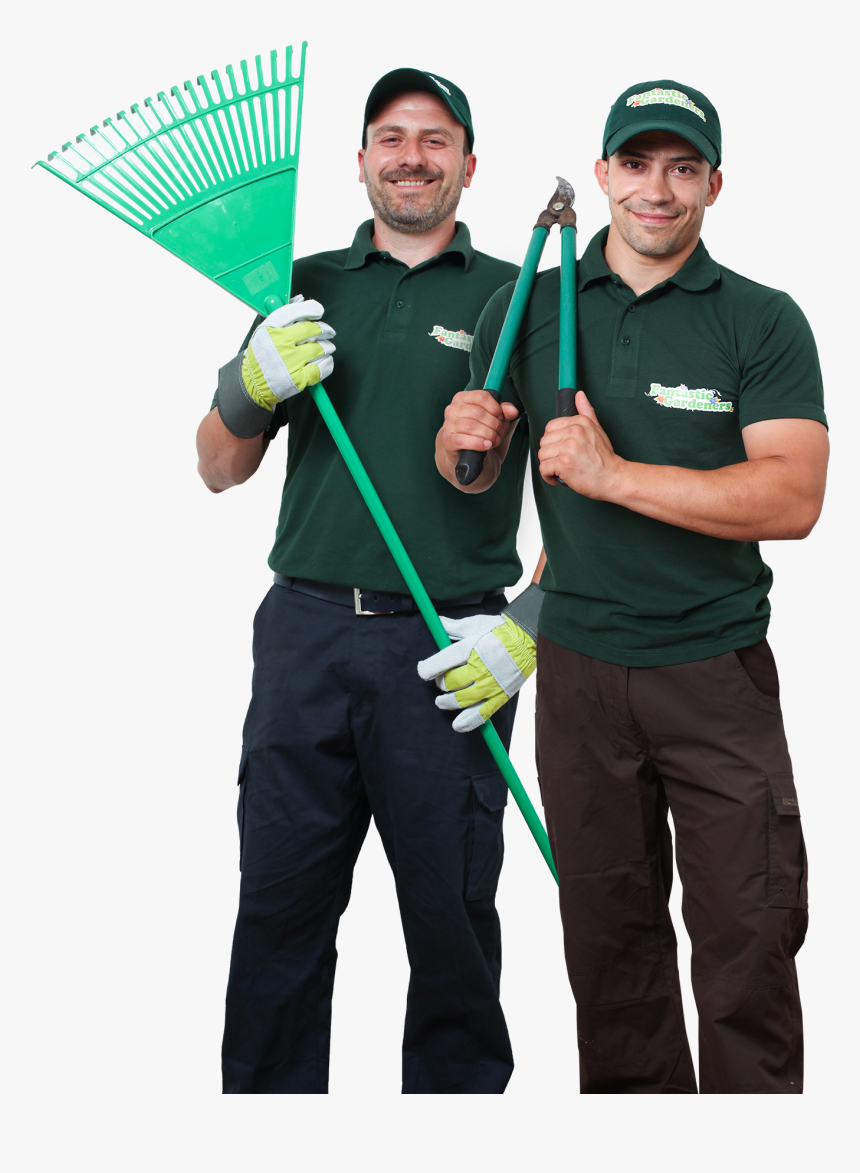 Two Gardeners Holding Gardening Equipment - Gardeners Complete Uniform, HD Png Download, Free Download