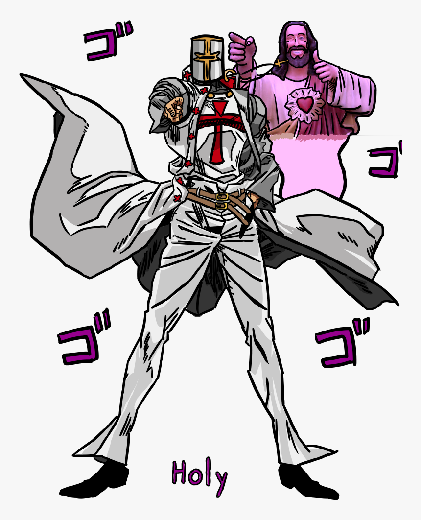 Holy Fictional Character - Crusader Jesus Stand, HD Png Download, Free Download