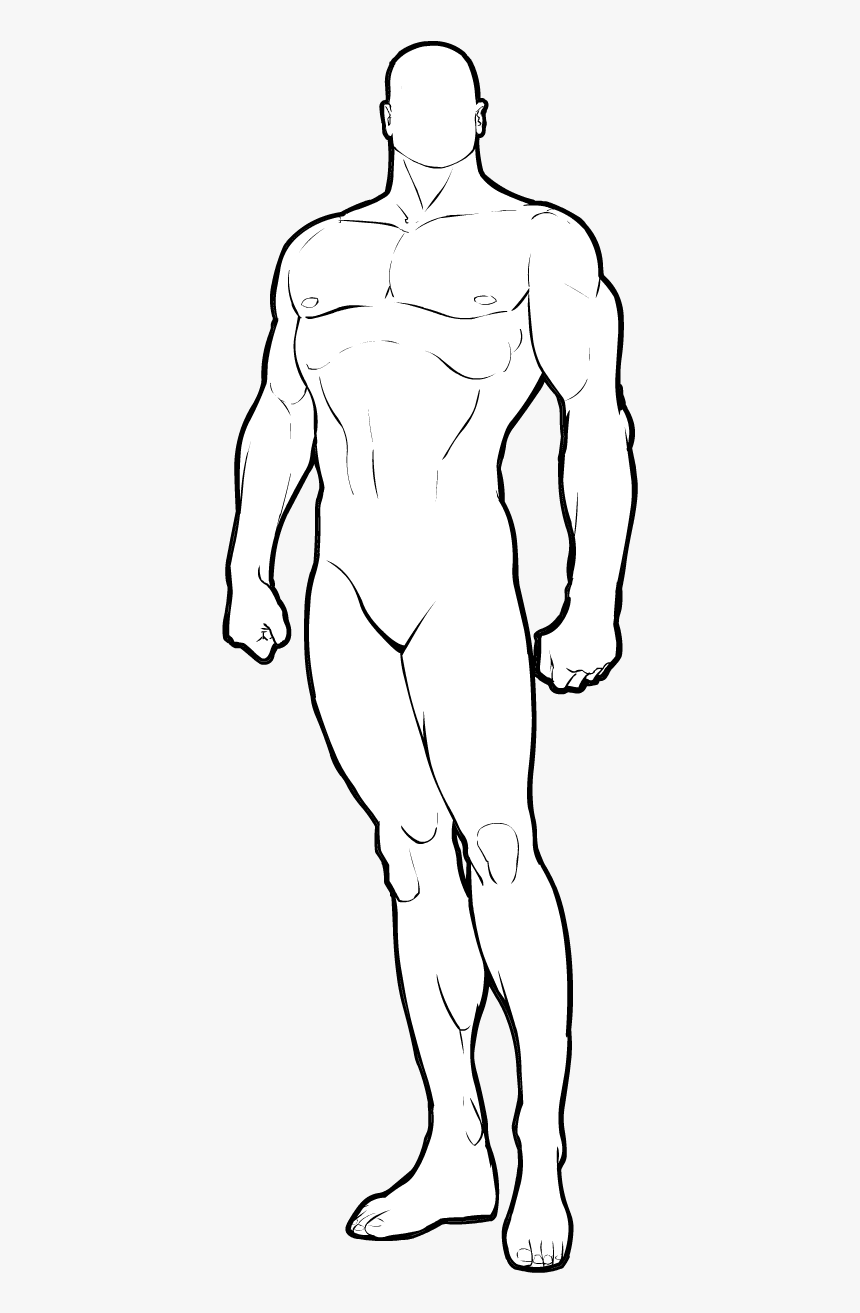 Muscular Male Body Base Hd Png Download Kindpng