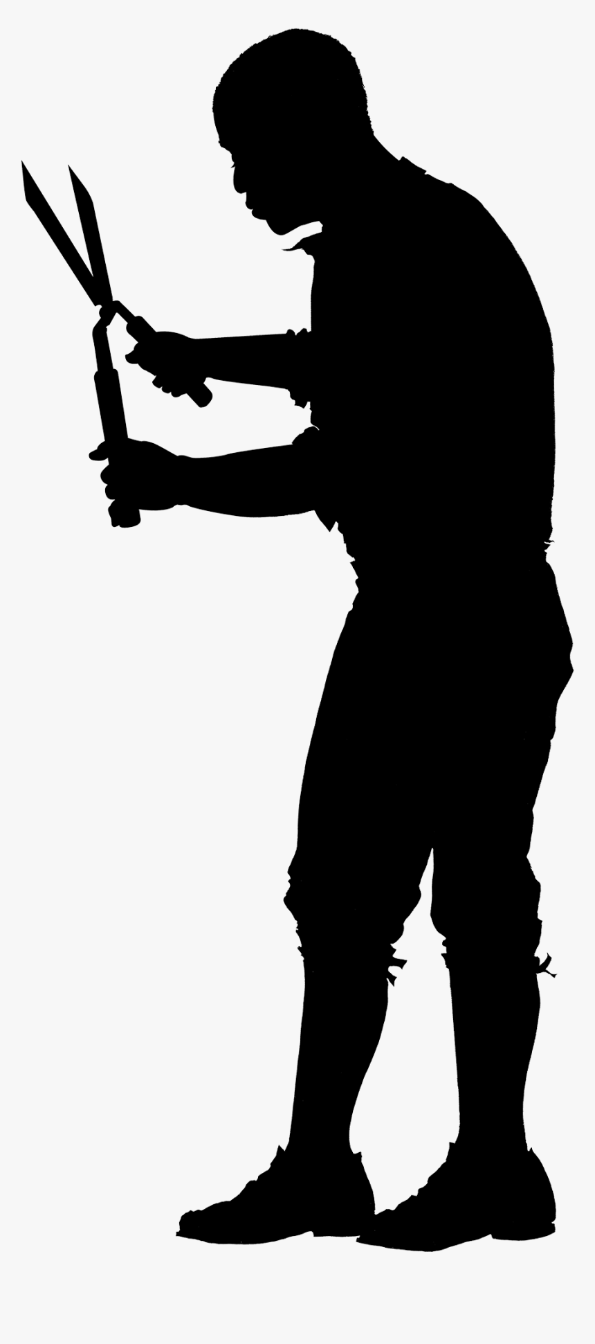 Indian Clipart Gardener - Farmer Silhouette Png, Transparent Png, Free Download