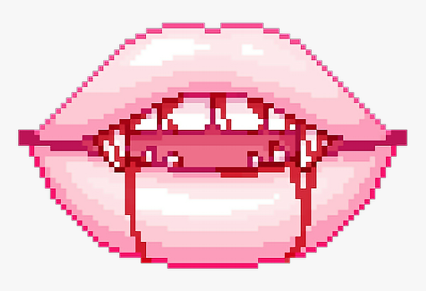 Creepycute Blood Lovecore Tumblr Kawaii Pixel Pink - Piggy Bank Pixel Art, HD Png Download, Free Download