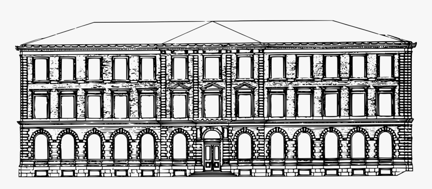 Shed,symmetry,monochrome Photography - Old Buildings Facade Drawings, HD Png Download, Free Download