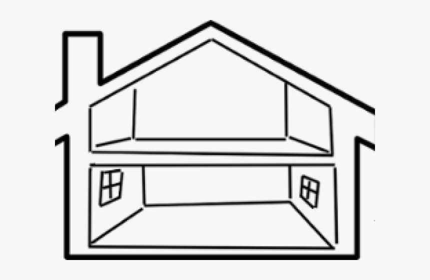 Old House Clipart Vacant House - House Cross Section Outline, HD Png Download, Free Download