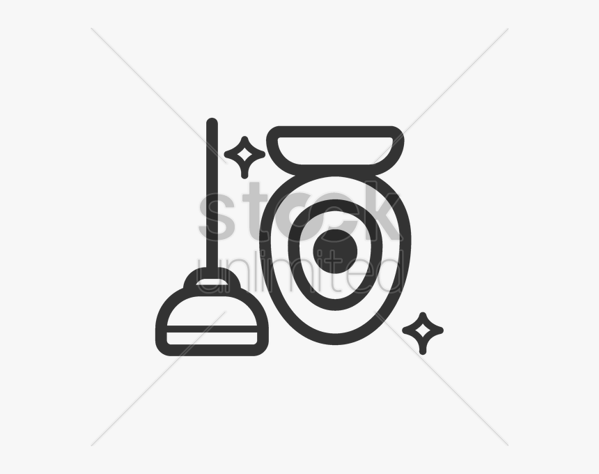 Plunger Clipart Plunger Toilet Clip Art - Saturn Line Icon, HD Png Download, Free Download