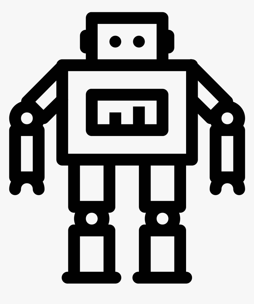 Free Download Png And - Robot Black And White Png, Transparent Png, Free Download