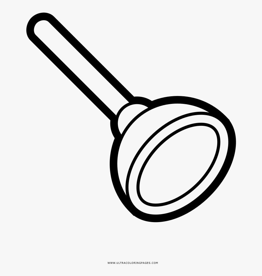 Plunger Coloring Page, HD Png Download, Free Download