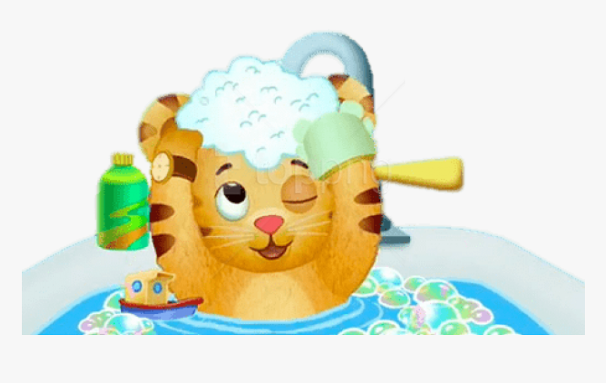 Free Png Download Daniel Tiger Taking A Bath Clipart - Daniel Tiger Bathtime, Transparent Png, Free Download