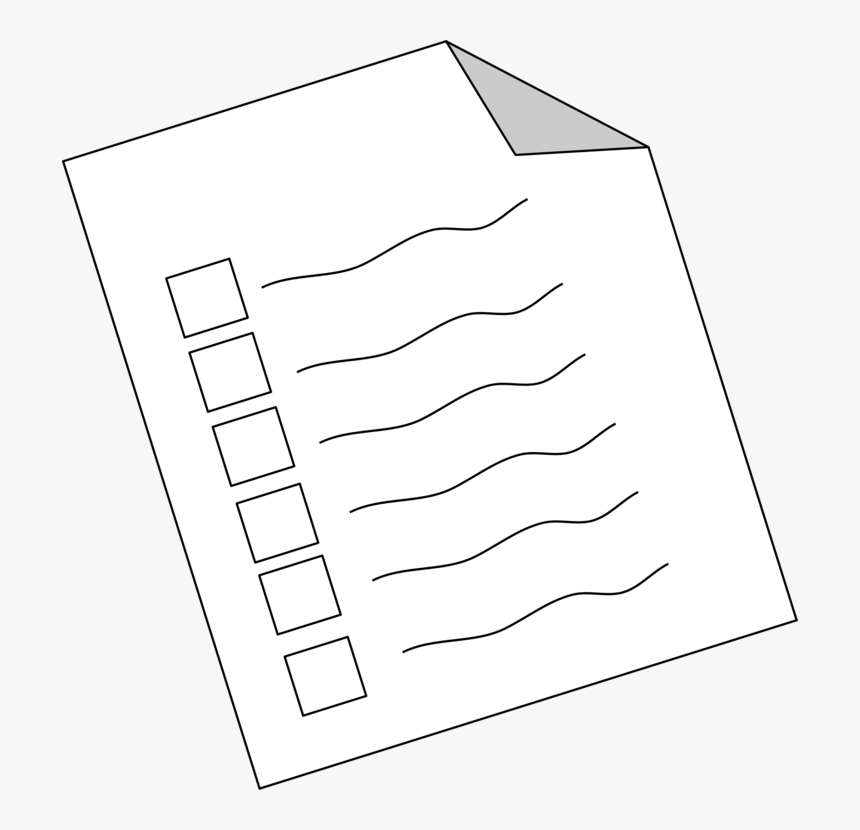 Survey Icon Png - Questionnaire Black And White, Transparent Png, Free Download