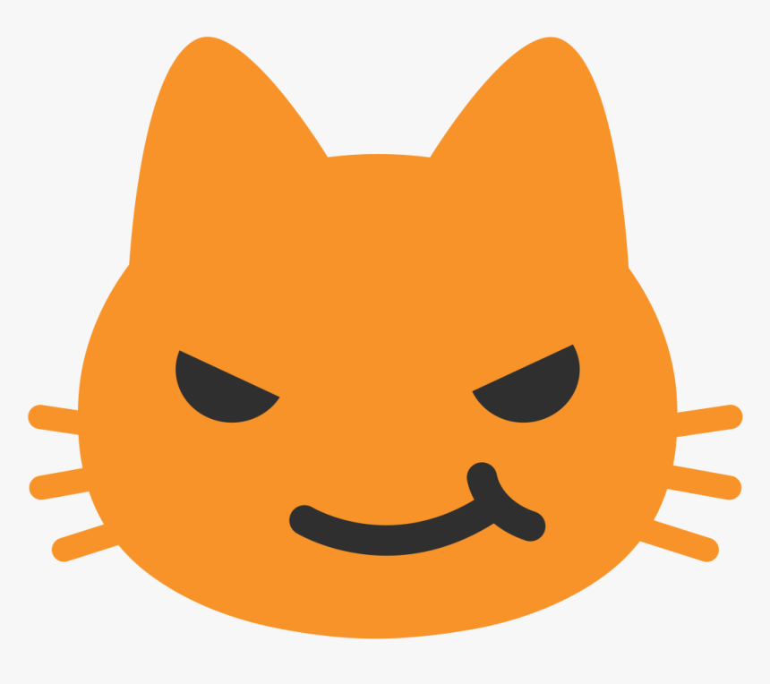 Cute Cat Emoji Kitten Android - Android Black Cat Emoji, HD Png Download, Free Download