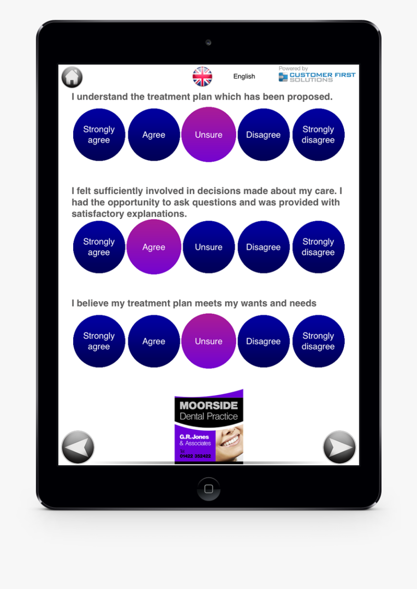 Dental Patient Survey Ipad - Ipad Questionnaire App, HD Png Download, Free Download