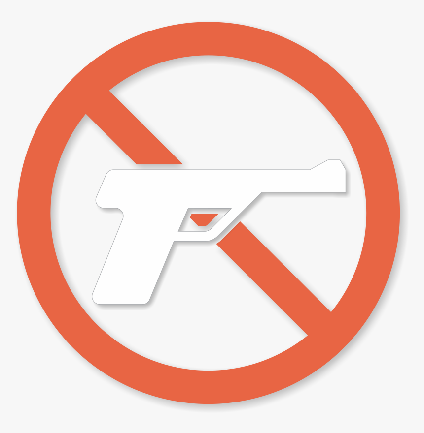 No Gun Symbol Glass Decal - Traffic Sign, HD Png Download, Free Download