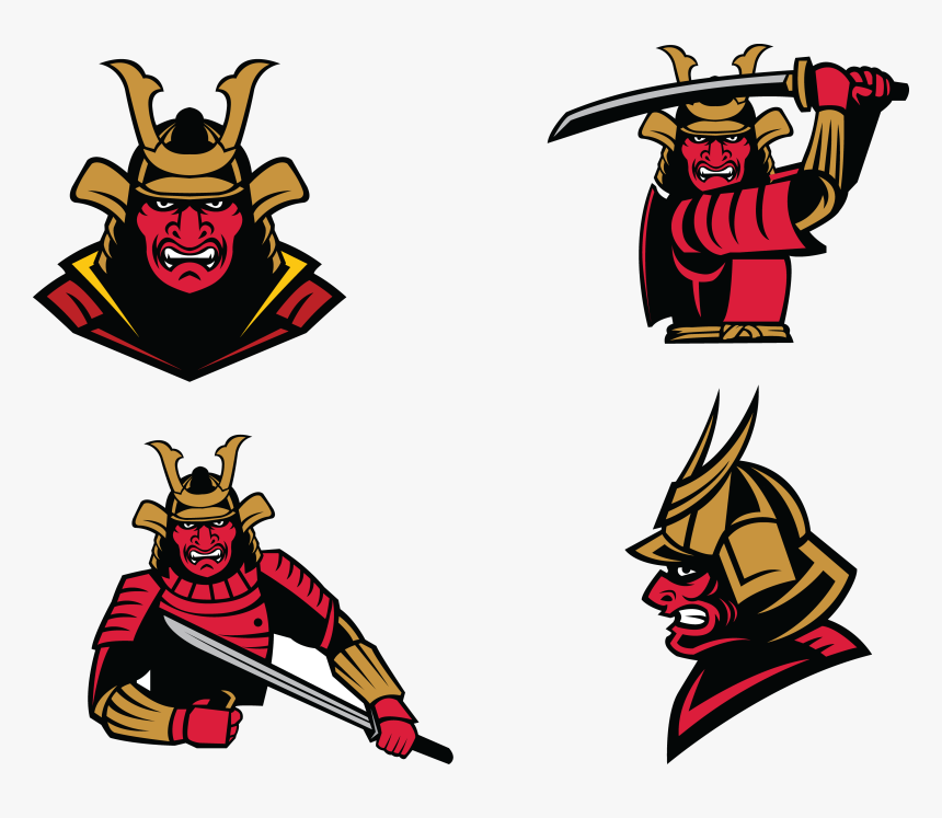 Collection Of Free Samurai Vector Warrior Download - Samurai Mascotte, HD Png Download, Free Download