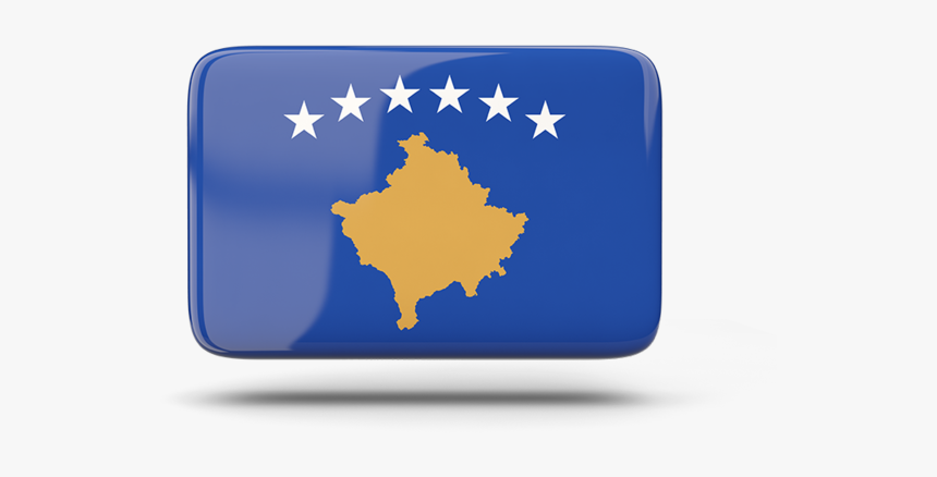 Rectangular Icon With Shadow - Flag Of Kosovo, HD Png Download, Free Download