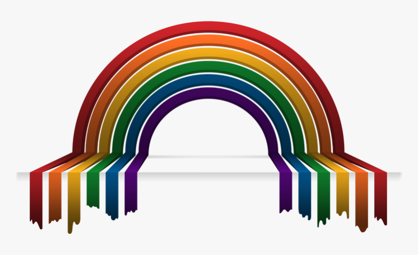 Traditional Rainbow Made Of Paint Running Towards You, HD Png Download, Free Download