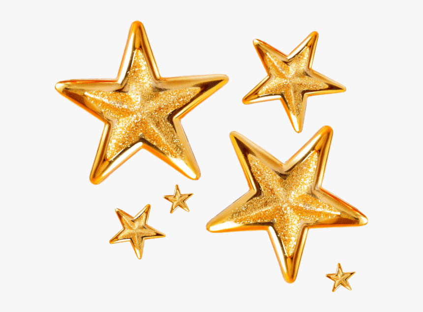 Group Of Christmas Stars - Transparent Background Gold Stars Png, Png Download, Free Download