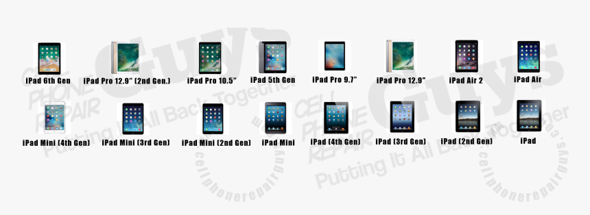 Ipad Screen Repair Frisco - All Apple Ipad Models, HD Png Download, Free Download