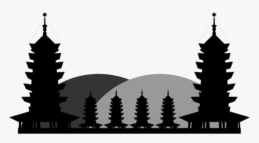 Bali Temple Silhouette Png, Transparent Png, Free Download