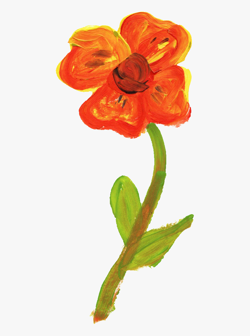 Flower Painting Simple, HD Png Download, Free Download