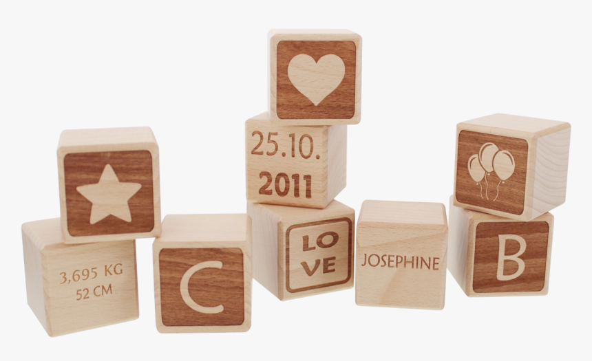 Engraved Wooden Cubes - Außergewöhnliche Taufgeschenke, HD Png Download, Free Download