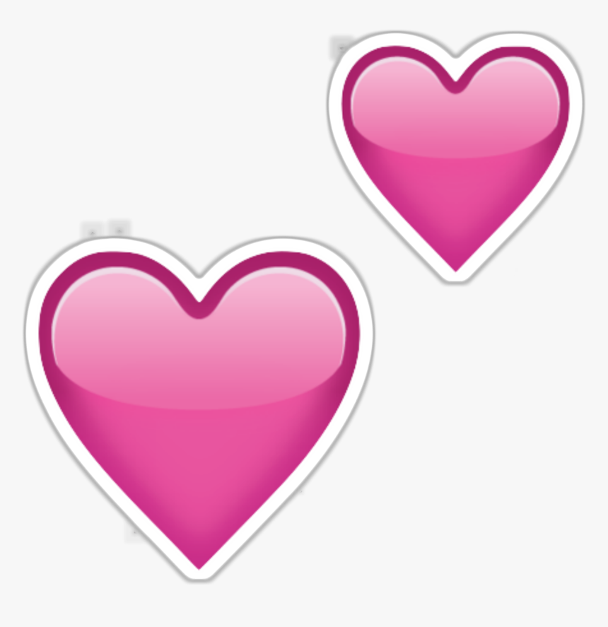 Double Hearts Png For Kids - Pink Heart Emoji Transparent, Png Download, Free Download