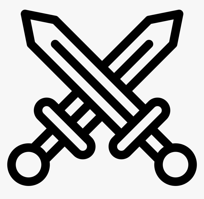 Transparent Crossed Swords Png - Attack Icon Png, Png Download, Free Download