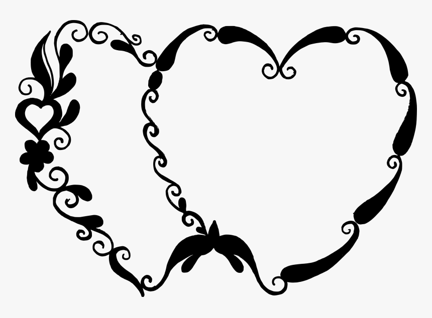 Transparent Double Heart Clipart Black And White - Format Svg, HD Png Download, Free Download