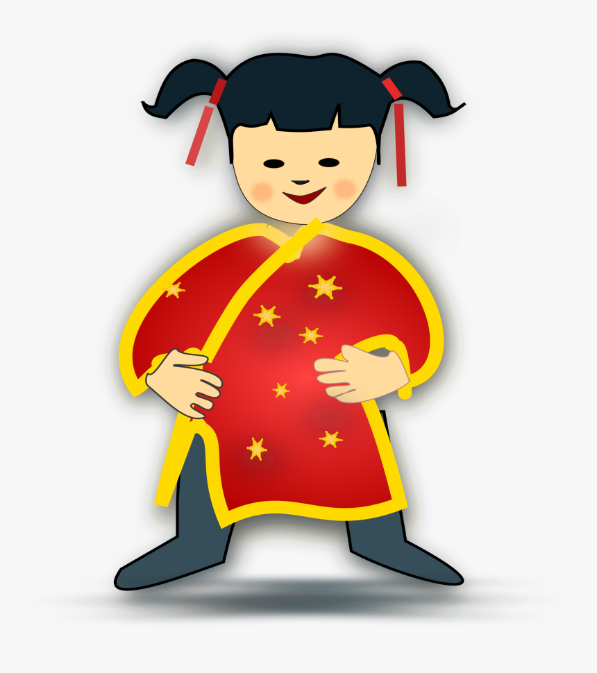 Chinese Person Clip Art - Chinese Girl Clip Art, HD Png Download, Free Download