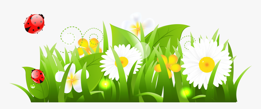 Flower Clipart Clipartix - Grass Flowers Clipart, HD Png Download, Free Download