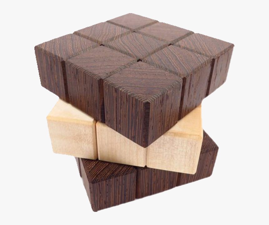 Twisted Cube - Transparent Wooden Puzzle, HD Png Download, Free Download