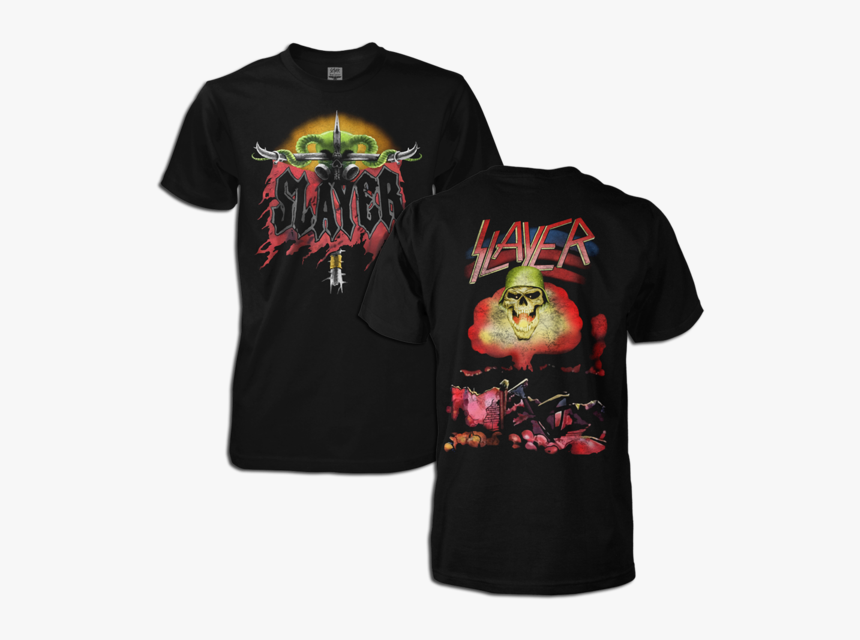 Skull Banner Vintage Warchest Collection Tee - Slayer Live Intrusion Long Shirt, HD Png Download, Free Download