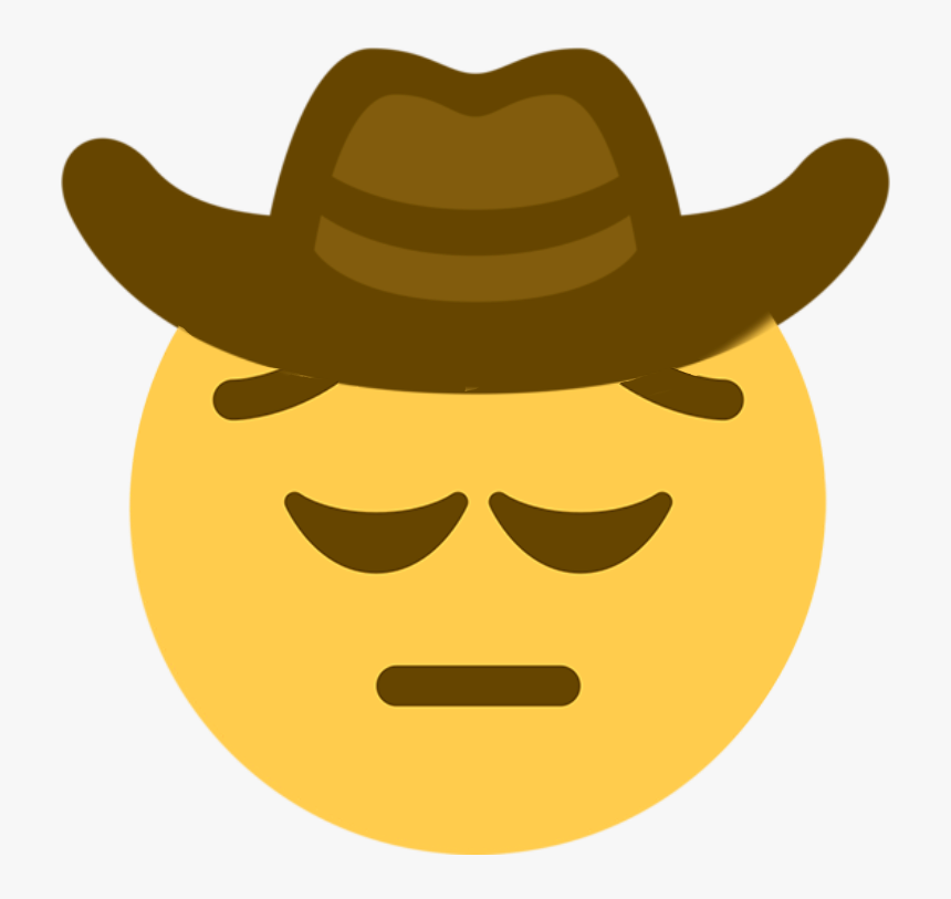 Pensive Cowboy Discord Emoji - Sad Cowboy Emoji Transparent, HD Png Downloa...