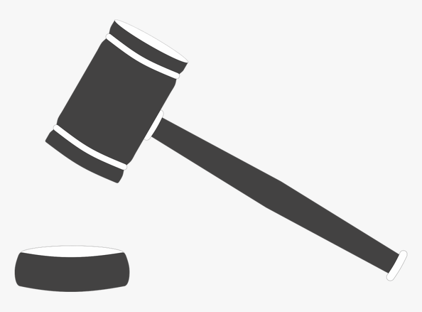 Hammer, Court, Law, Right, Justice, Jura, Regulation - Judge Hammer Clipart Black And White, HD Png Download, Free Download