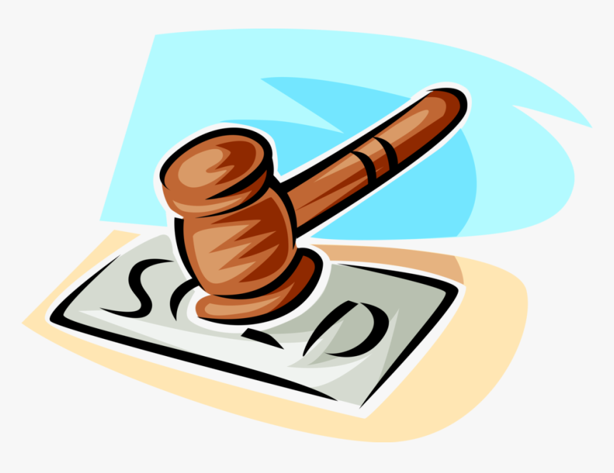 Vector Illustration Of Auctioneer"s Gavel Ceremonial - Gavel, HD Png Download, Free Download
