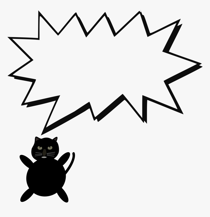 Speech Bubble With Cat Clip Arts - Spiky Speech Bubble Gif, HD Png Download, Free Download