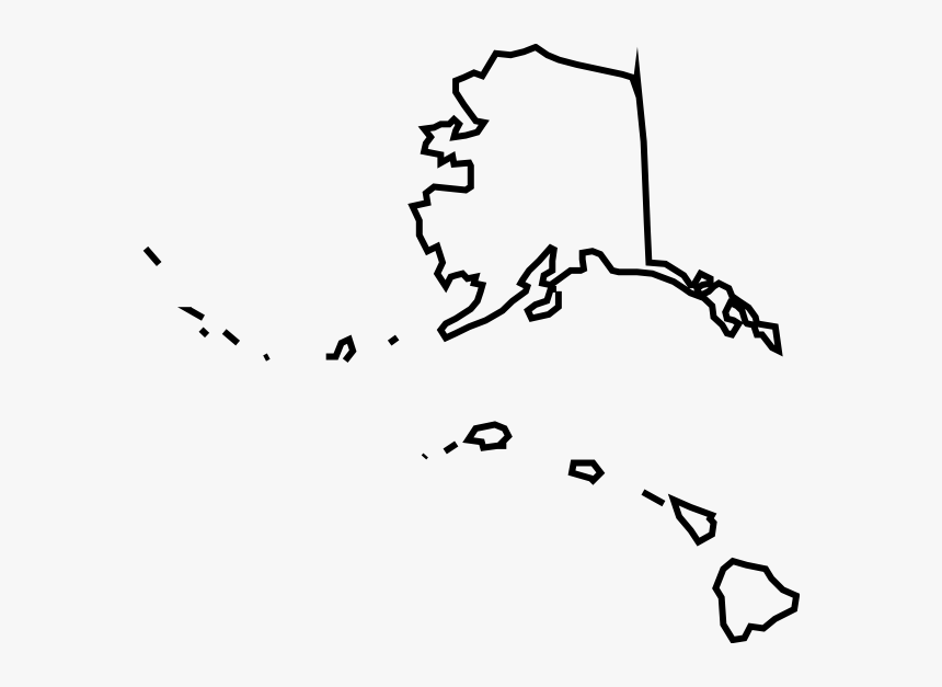 Alaska And Hawaii Outline, HD Png Download, Free Download